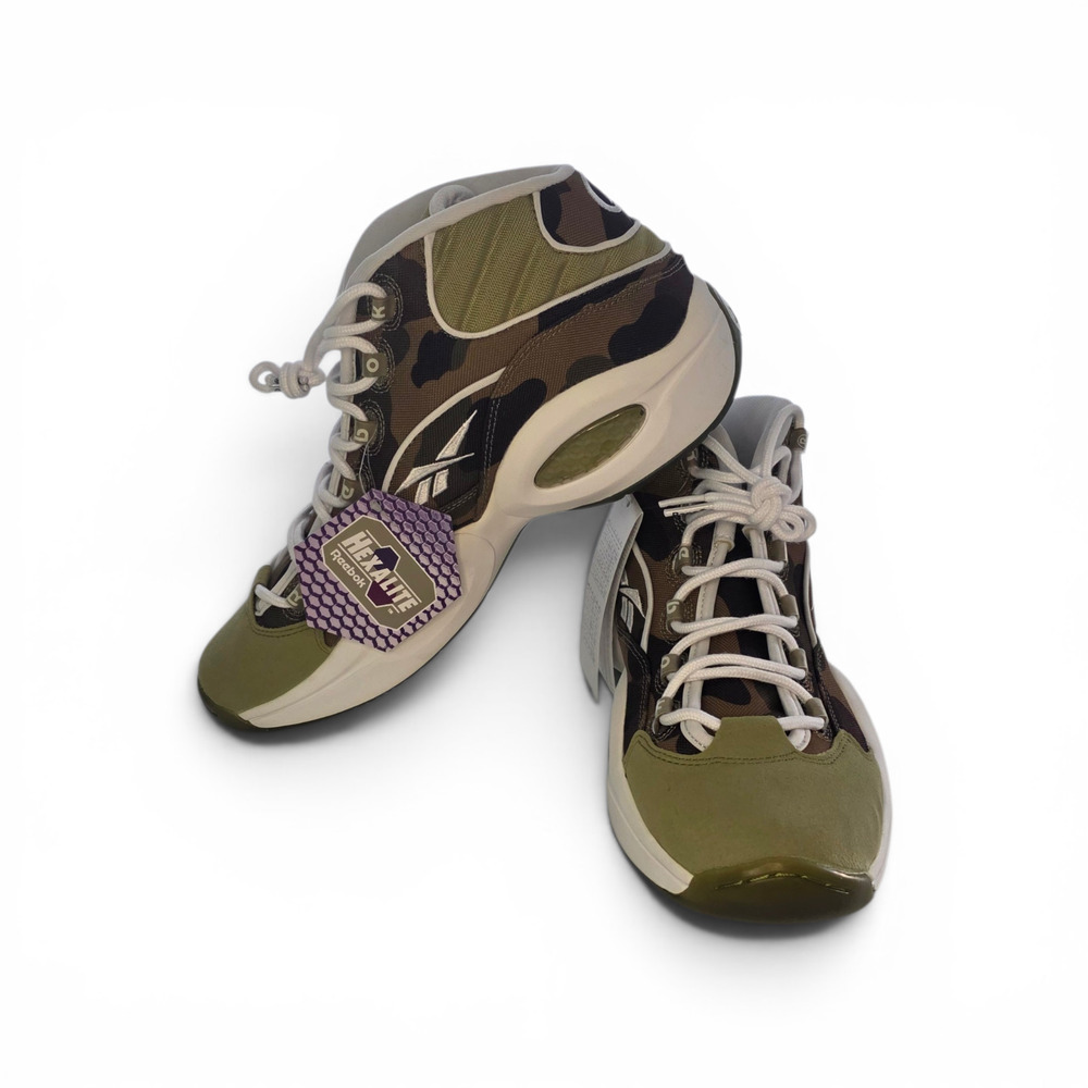 NWT - Reebok x Bape x Mita Question Mid 1st Camo Green White BD4232 Mens Size 11 - Picture 3 of 10